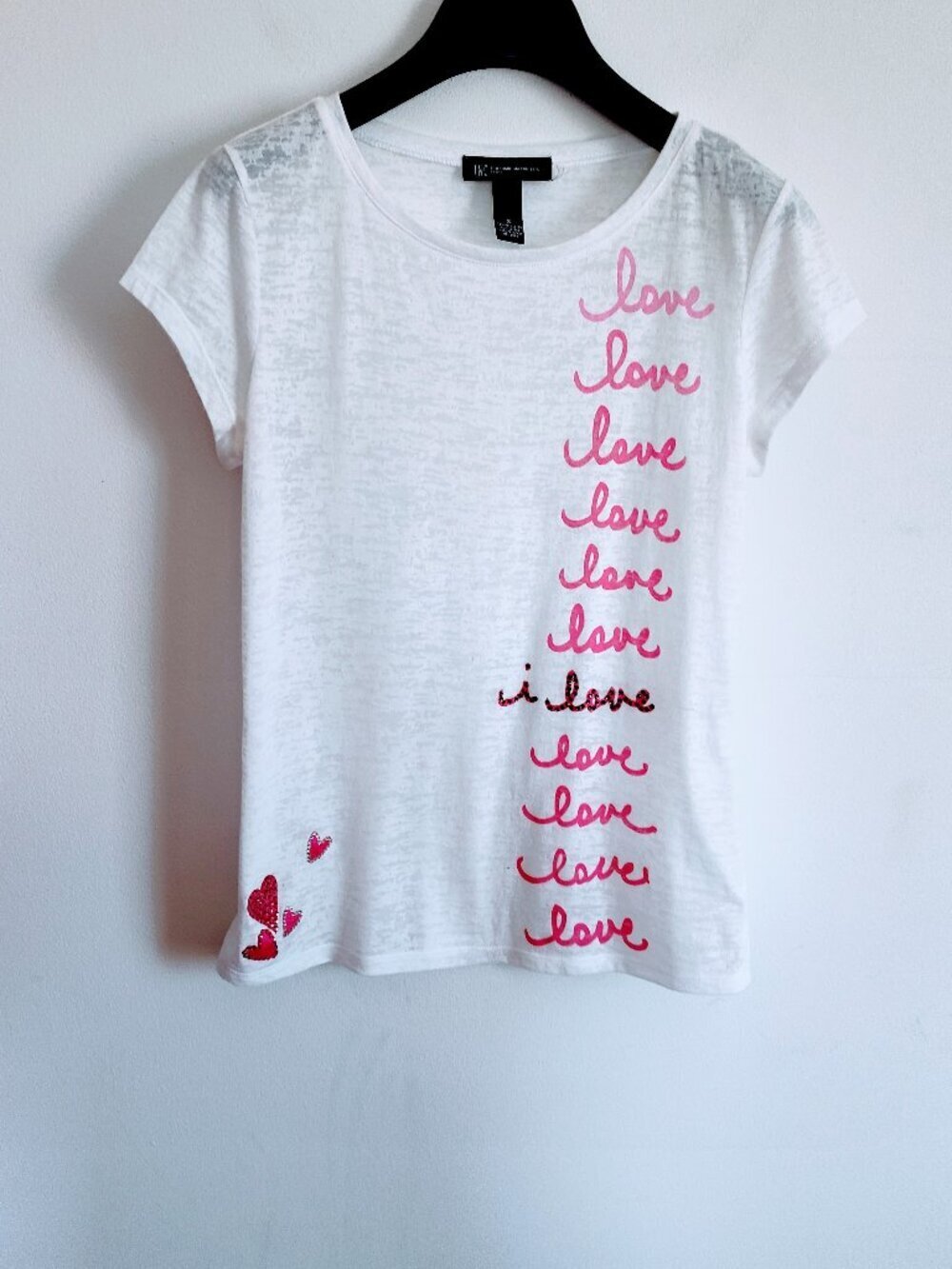 Inc White Love Graphic T-Shirt